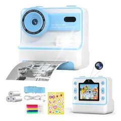 KUANGYE - Cámara De Fotos Digital Para Niños Impresión Instantánea