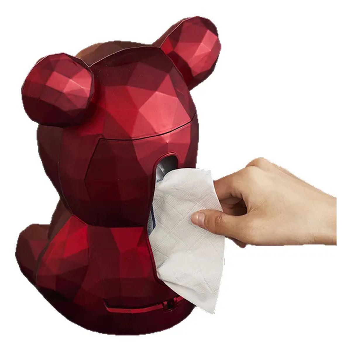 EVERSO - Caja Dispensador De Pañuelos Decoración Del Salón Bear Rojo