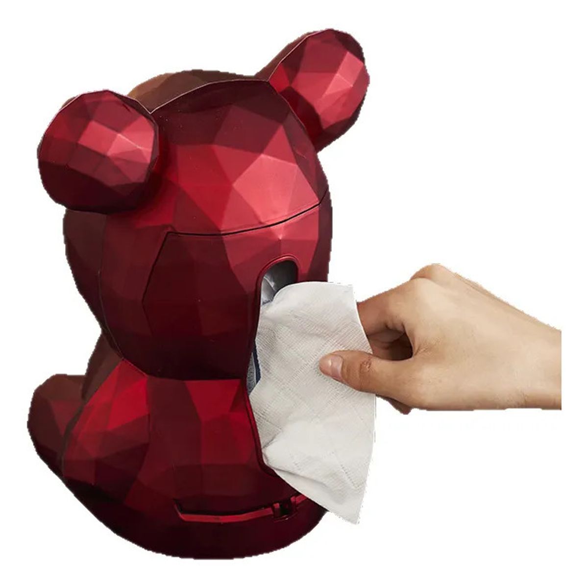 EVERSO - Caja Dispensador De Pañuelos Decoración Del Salón Bear Rojo