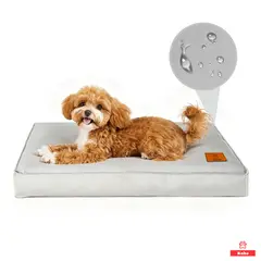 KOBA - Cama Antiestrés Para Perros Gatos Impermeable Lavable 65x50cm Color Gris