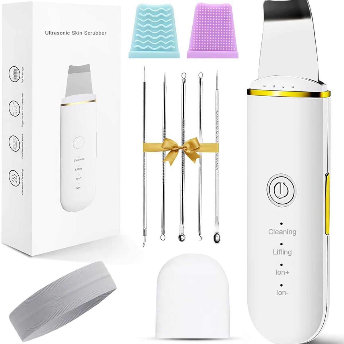PUREPOWER - Depurador de Piel, Facial Skin Scrubber Ultrasónico para Limpieza Facial y Cuidado Facial