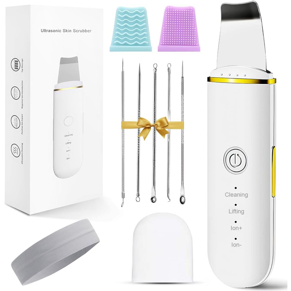PUREPOWER - Depurador de Piel, Facial Skin Scrubber Ultrasónico para Limpieza Facial y Cuidado Facial