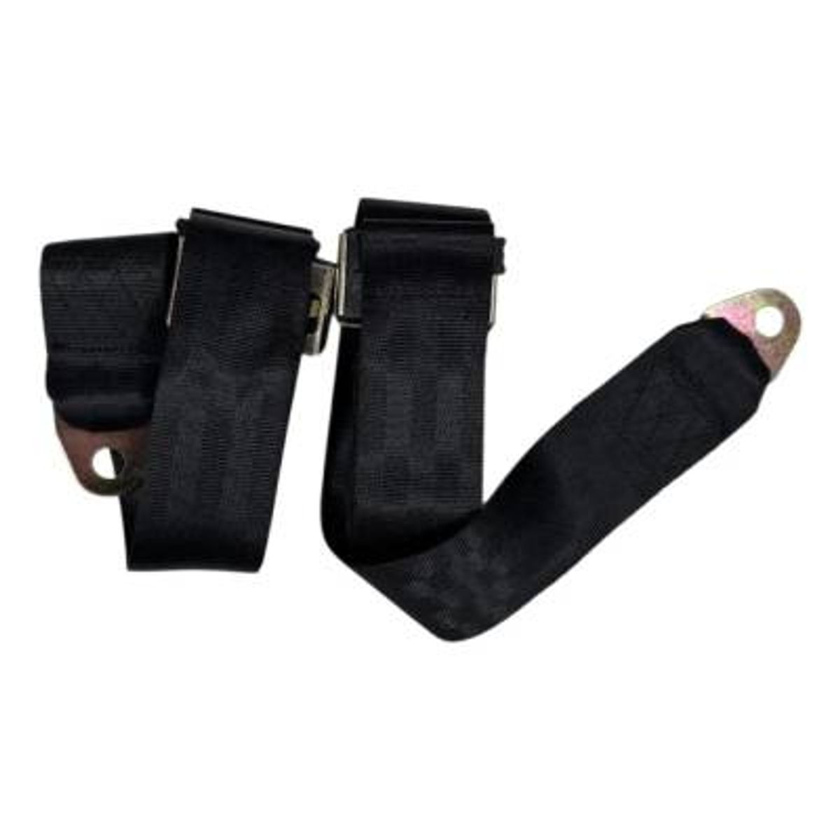 GENERICO - Pack De 2 Unidadea De Cinturon De Seguridad 2 Puntas Negro