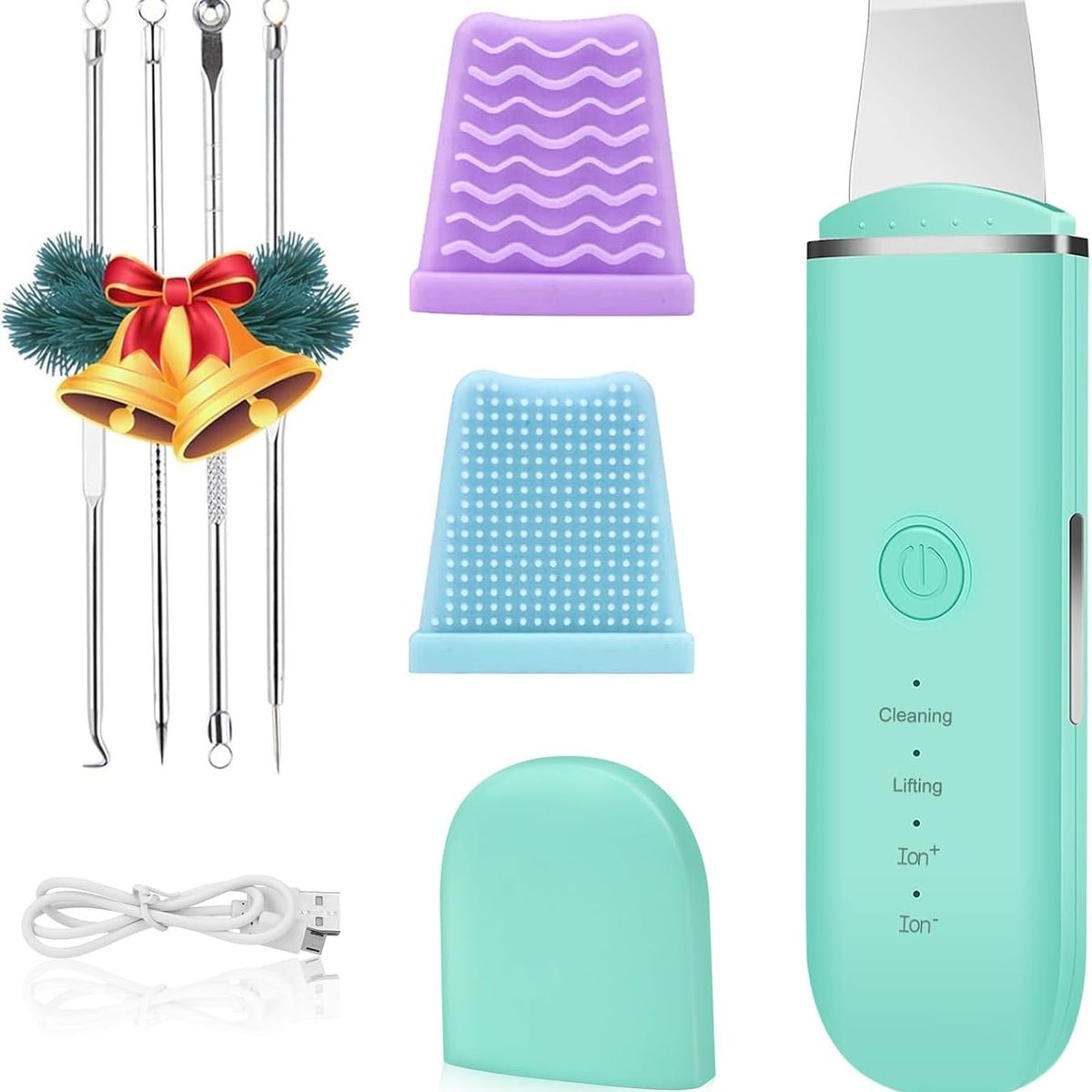 PUREPOWER - Depurador de Piel, Facial Skin Scrubber Ultrasónico para Limpieza Facial y Cuidado Facial