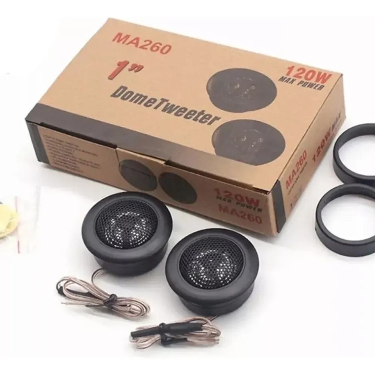 GENERICO - Bocinas Tweeters Carbon Audio 1 Con Crossover Para Carros