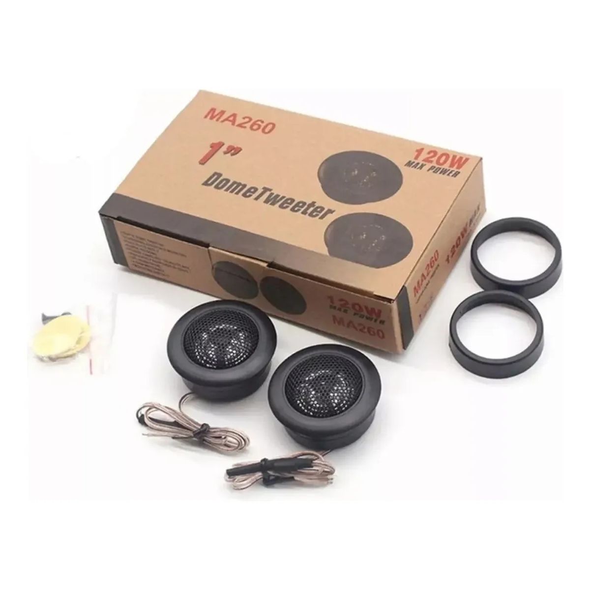 GENERICO - Bocinas Tweeters Carbon Audio 1 Con Crossover Para Carros