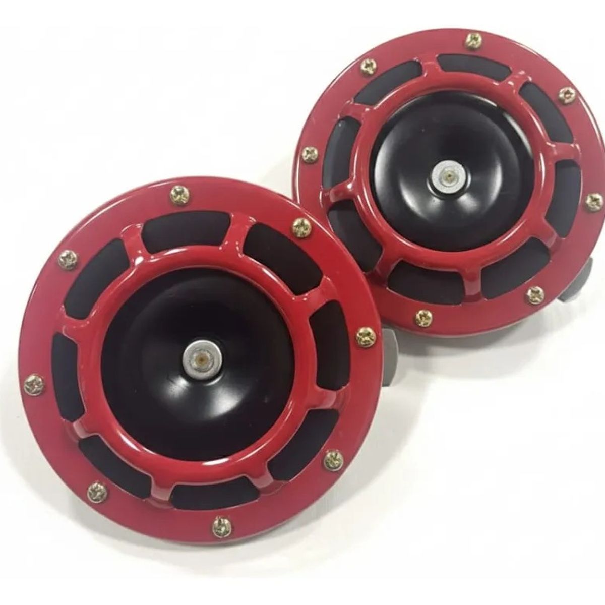 GENERICO - Bocinas Tipo Hella Sonido Potente Tuning Universal Rojo