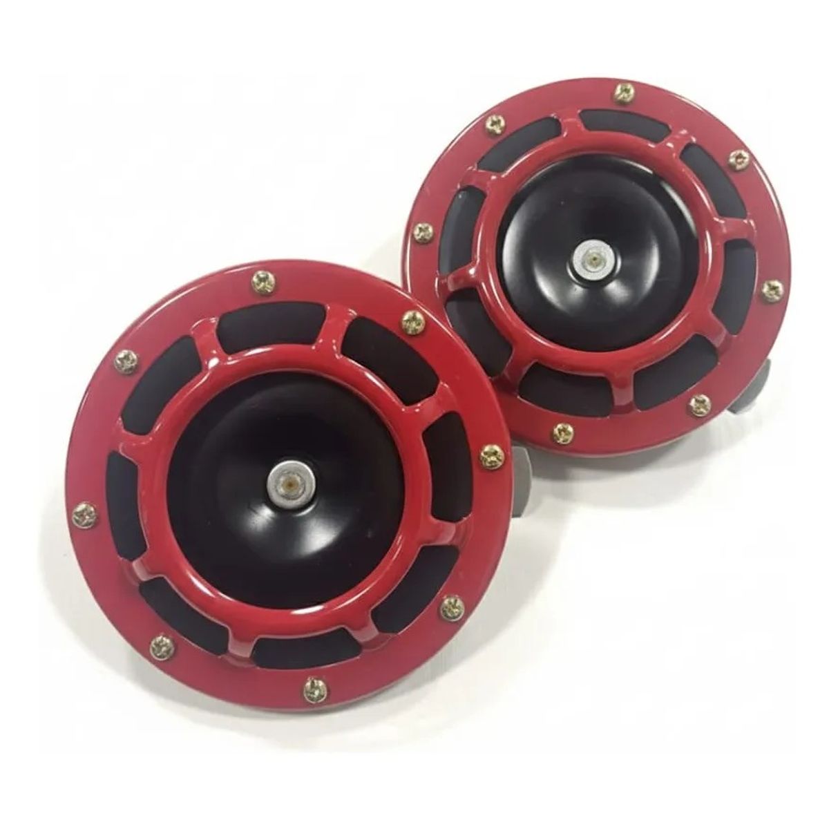 GENERICO - Bocinas Tipo Hella Sonido Potente Tuning Universal Rojo