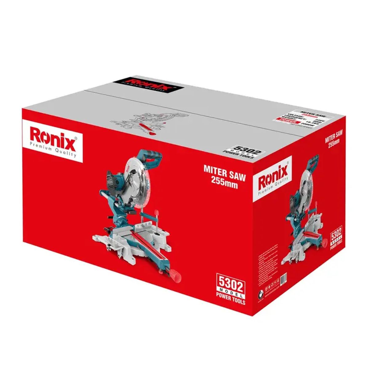 GENERICO - SIERRA INGLETEADORA DESLIZANTE RONIX 5302 2000W 255mm