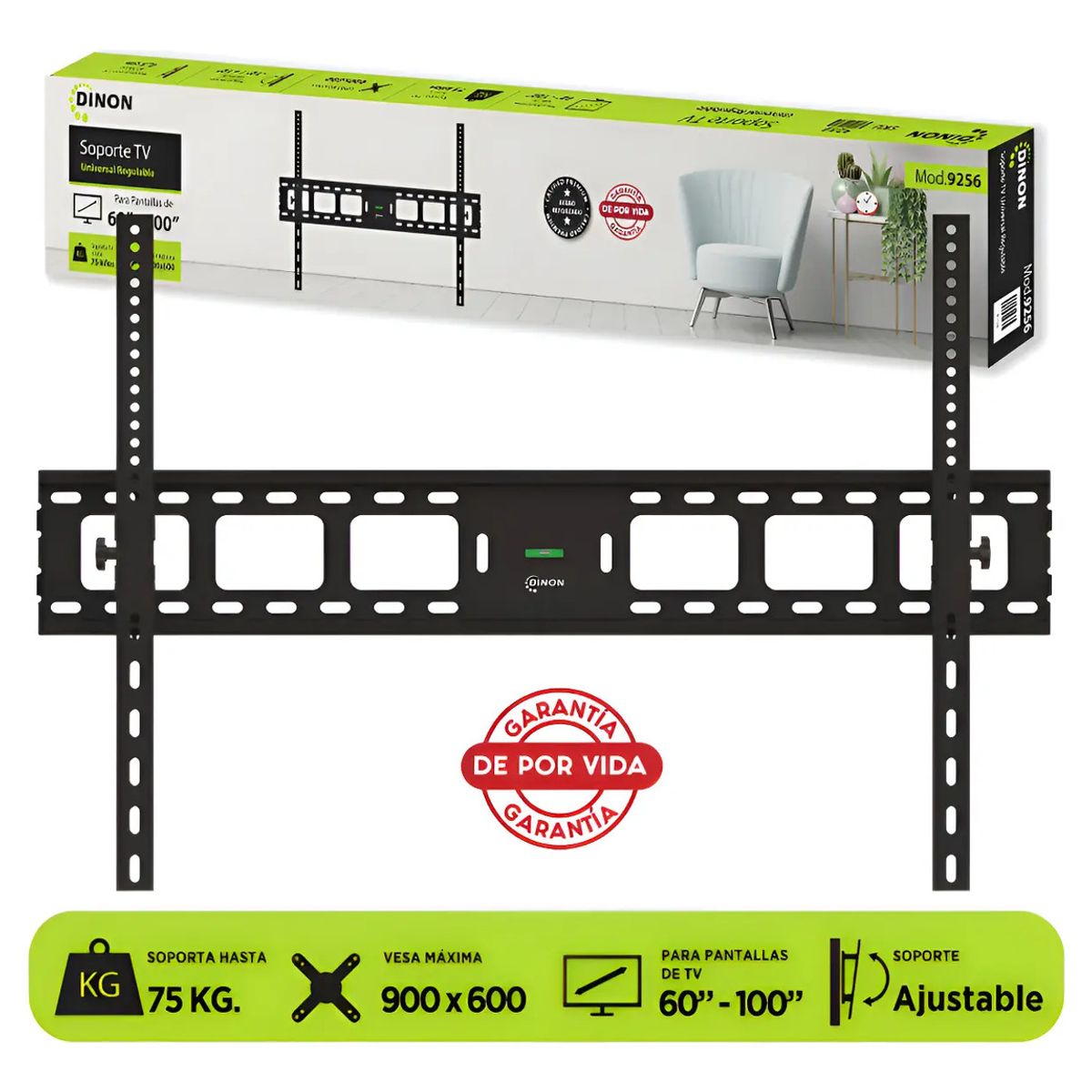 DINON - Soporte Tv Dinon Universal Regulable 75  Hasta 75kg Negro