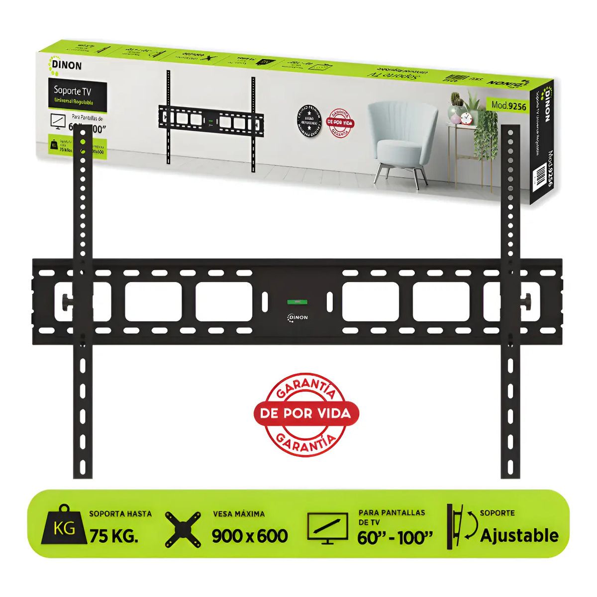 DINON - Soporte Tv Dinon Universal Regulable 75  Hasta 75kg Negro