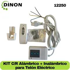 DINON - Kit De Cr Manual + Inalambrico Para Telon Electrico Dinon.