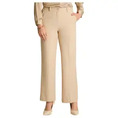 LORENZO DI PONTTI - Pantalón Palazzo Mujer Beige
