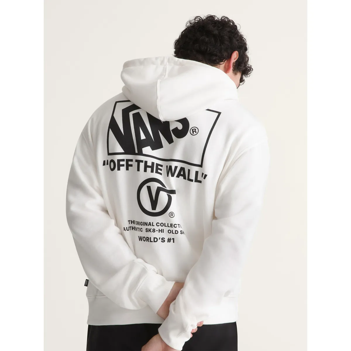 VANS - Poleron Hombre Stacked Hi Pullover Blanco VANS