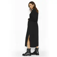 NALA - Vestido Maternal Elena Manga Larga Negro Maternity
