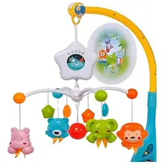 GENERICO - Movil Musical Bebe Cuna Proyector Sonajero Luz Sonido Gira