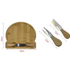 GENERICO - Tabla para Quesos Picoteo con Accesorios de Madera