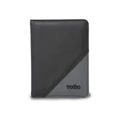 TOTTO - Portapasaporte Aron color NegroGris Pequeño