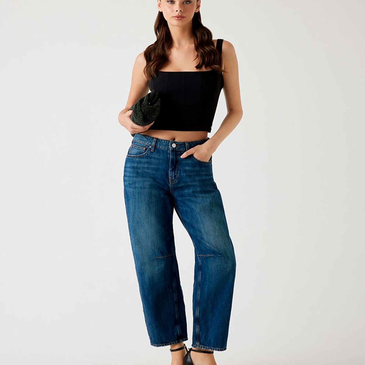 GUESS - Jeans Barrel Fit Denim Mujer Guess