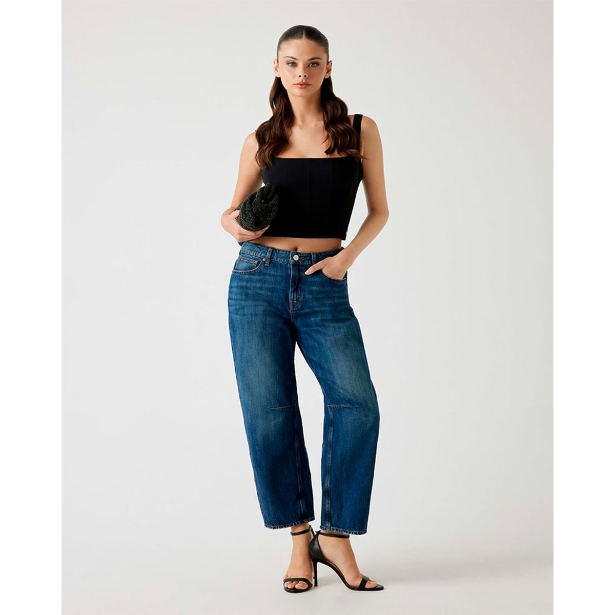 GUESS - Jeans Barrel Fit Denim Mujer Guess