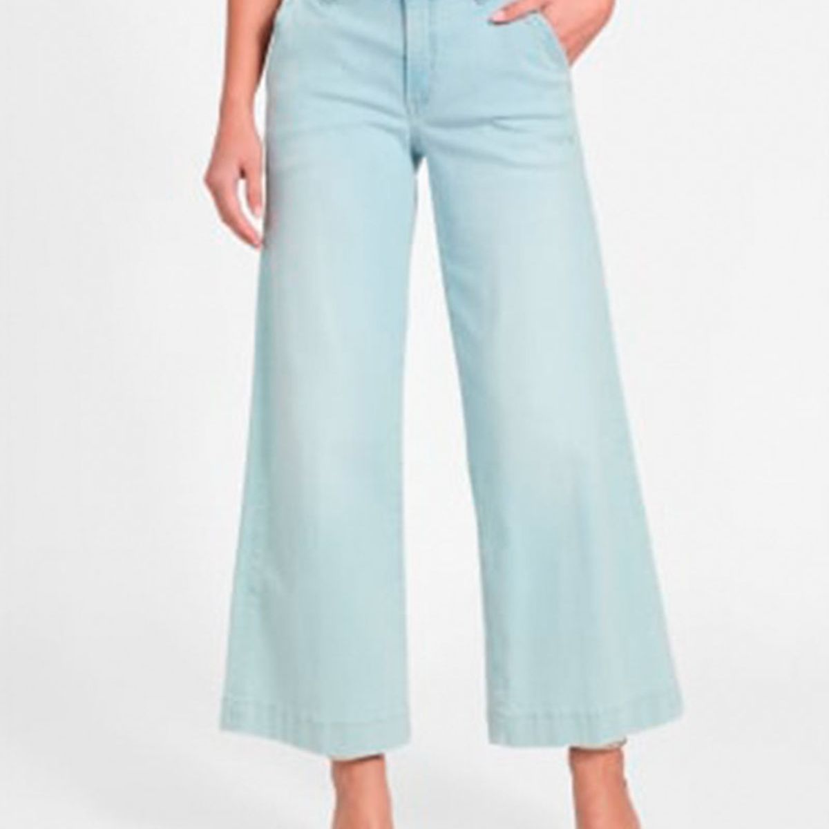 GUESS - Jeans Zoya Wide Leg Crop Denim Mujer Guess