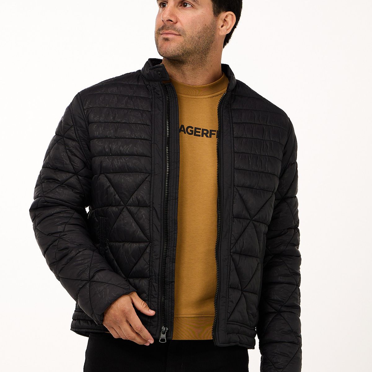 KARL LAGERFELD - Chaqueta acolchada efecto ciré