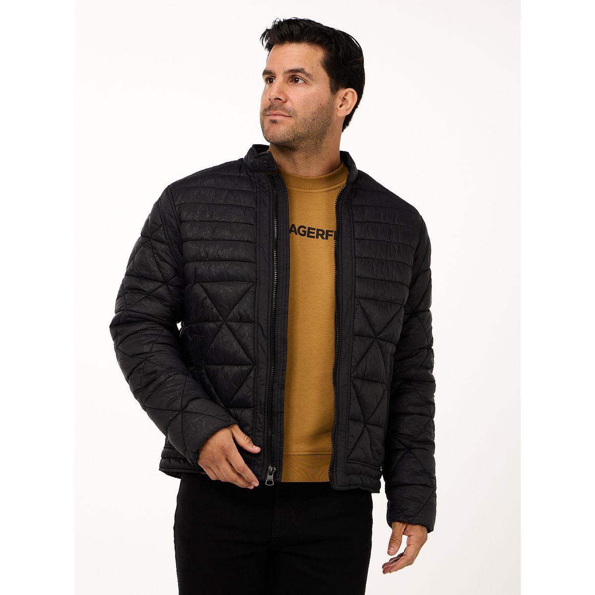 KARL LAGERFELD - Chaqueta acolchada efecto ciré