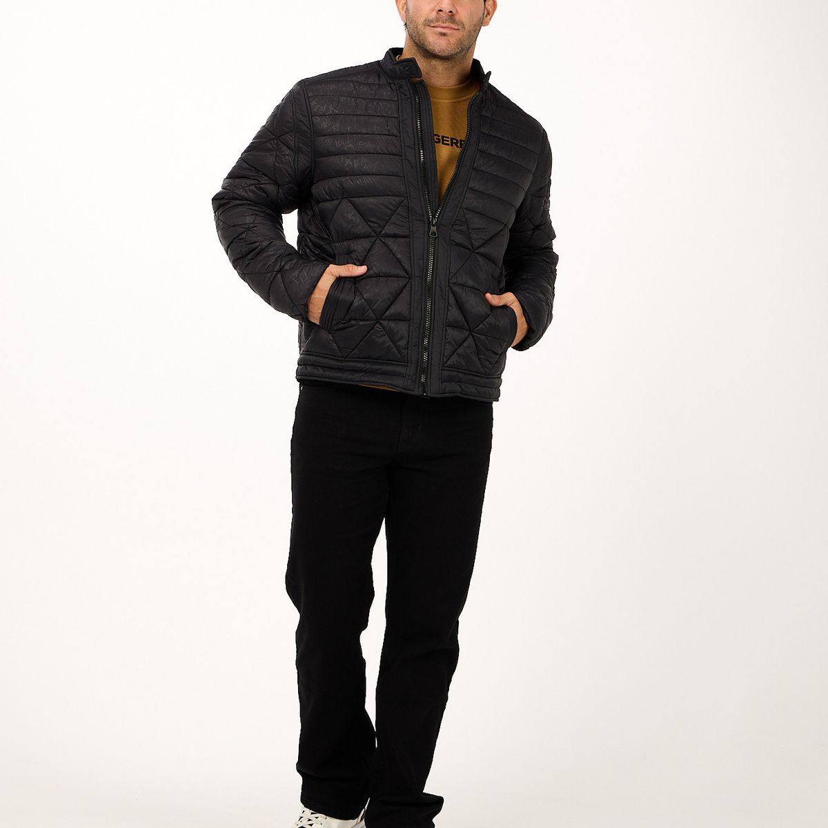 KARL LAGERFELD - Chaqueta acolchada efecto ciré