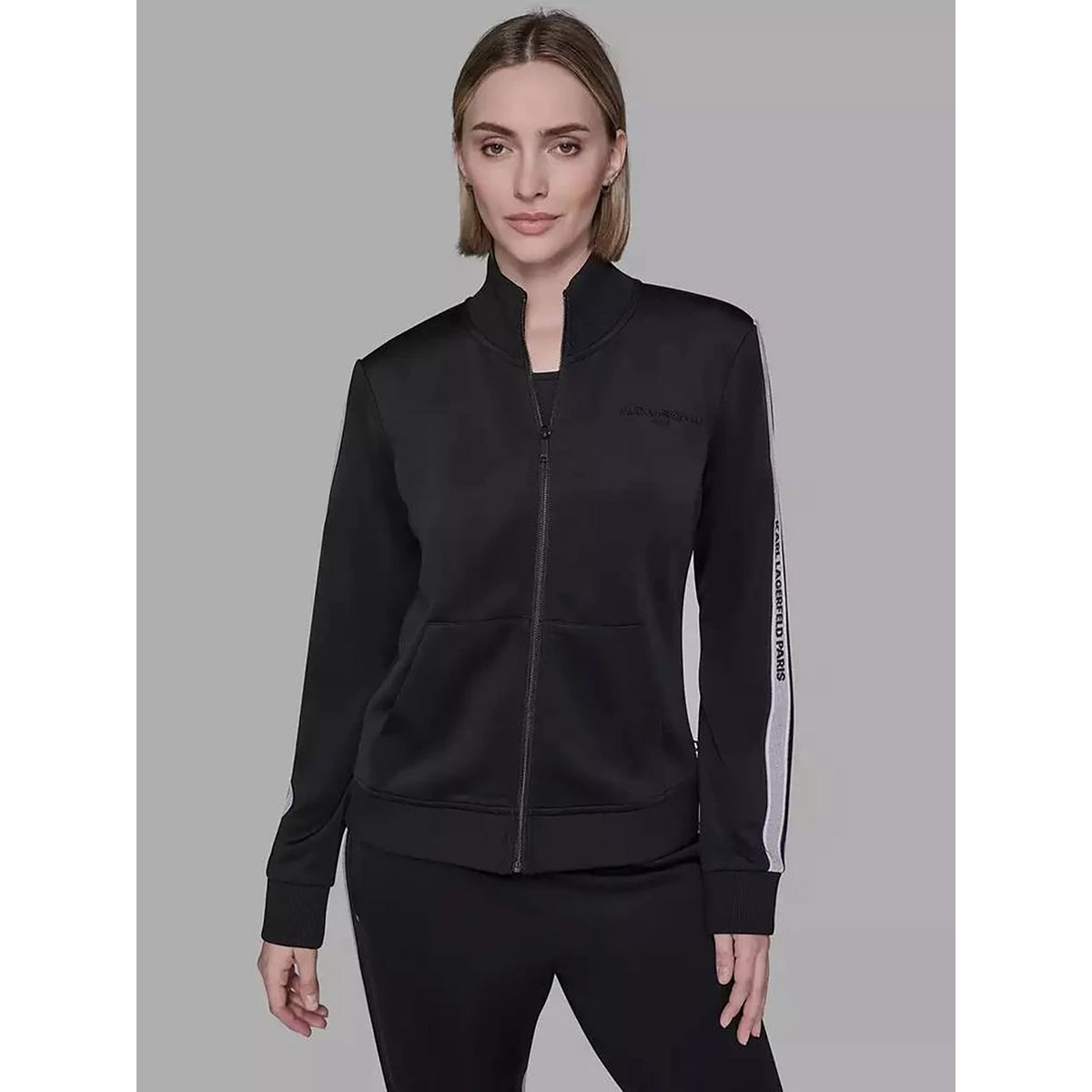 KARL LAGERFELD - Chaqueta deportiva con cinta de logo
