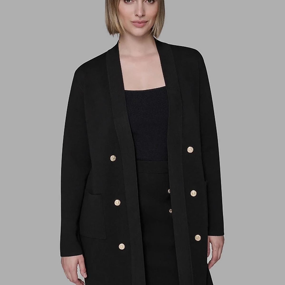 KARL LAGERFELD - Sweater tipo blazer grande