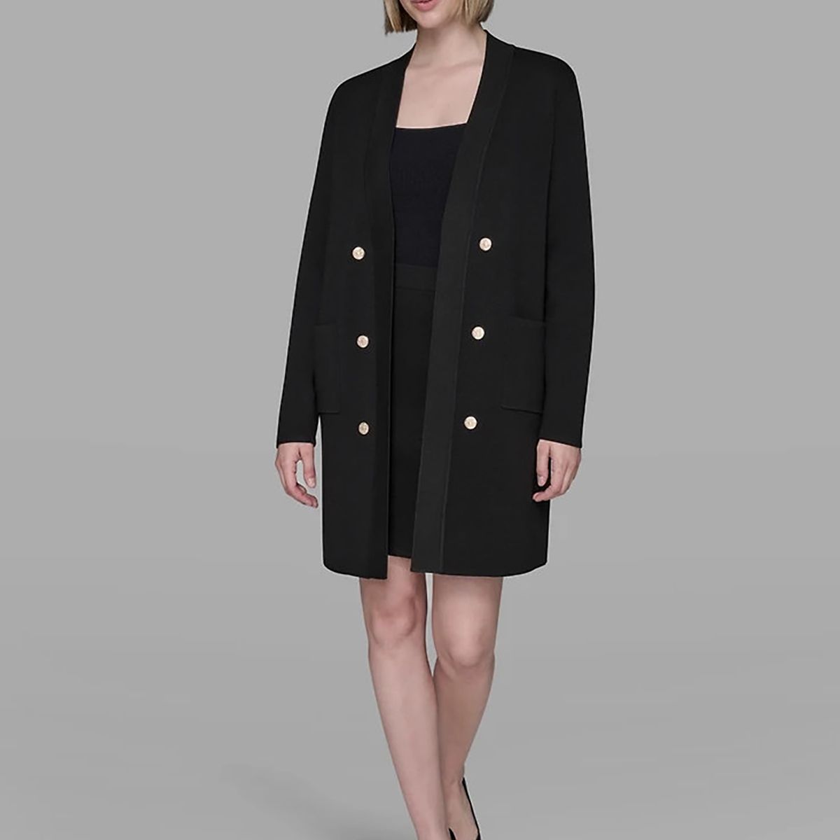 KARL LAGERFELD - Sweater tipo blazer grande