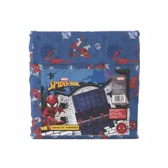 GENERICO - Sabana 1.5 plaza infantil microfibra Spiderman azul