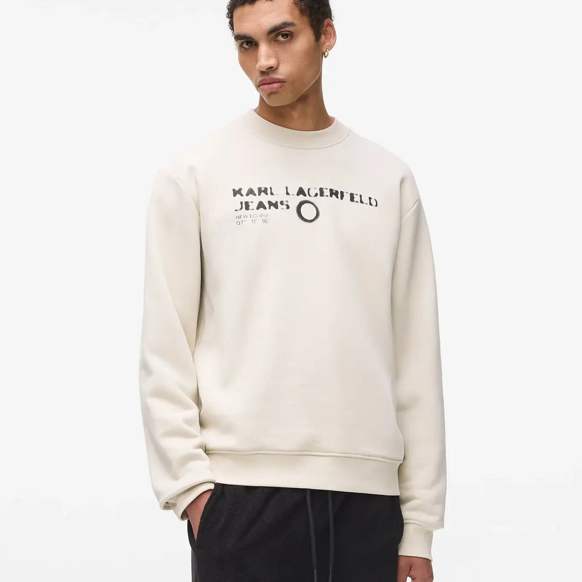 KARL LAGERFELD - Polerón regular con logo eclipse