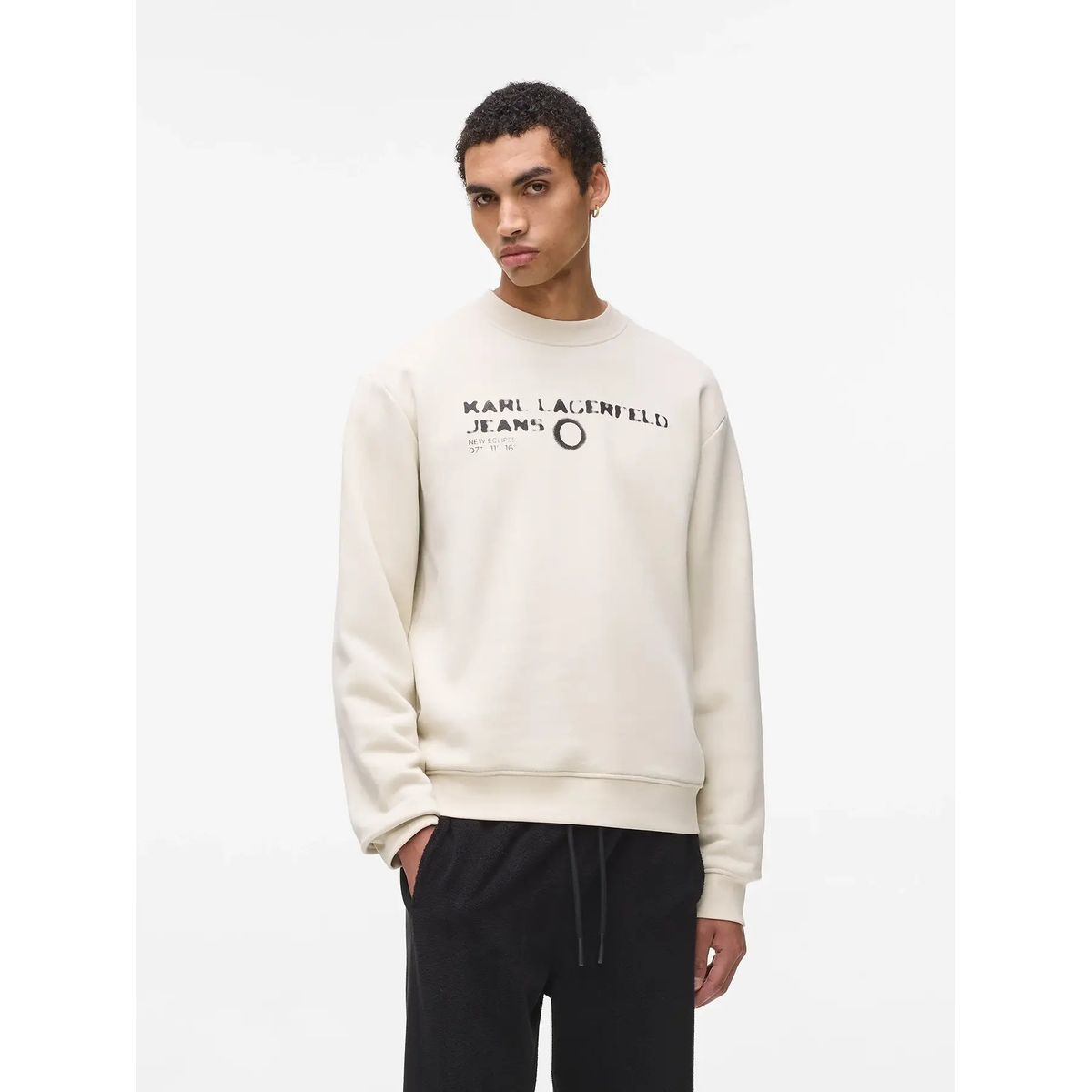 KARL LAGERFELD - Polerón regular con logo eclipse