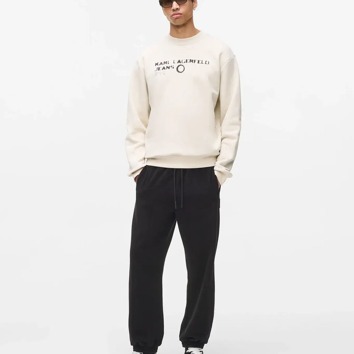 KARL LAGERFELD - Polerón regular con logo eclipse