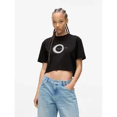 KARL LAGERFELD - Polera boxy con gráfico eclipse Negro