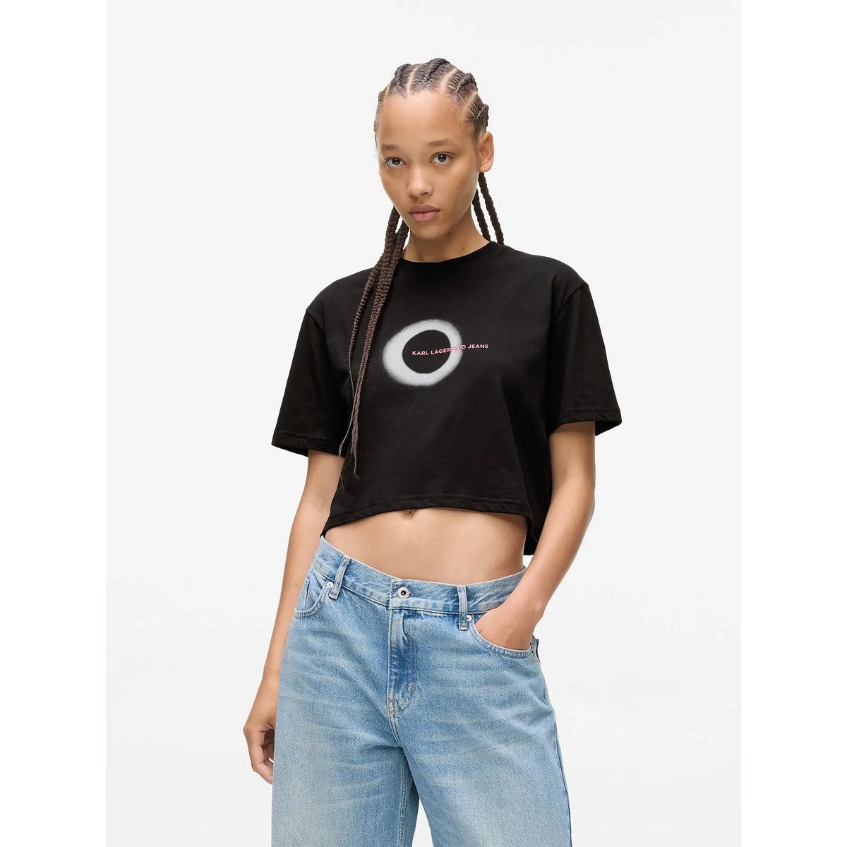 KARL LAGERFELD - Polera boxy con gráfico eclipse