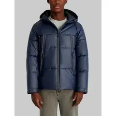 KARL LAGERFELD - Chaqueta puffer con gorro y bolsillos grandes