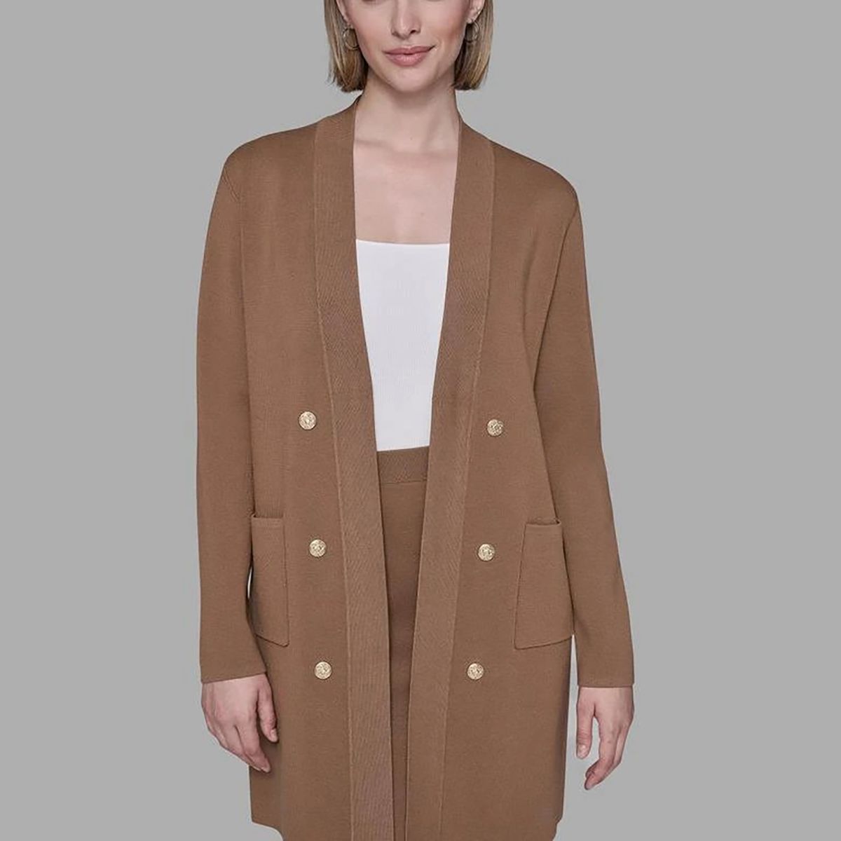 KARL LAGERFELD - Sweater tipo blazer grande