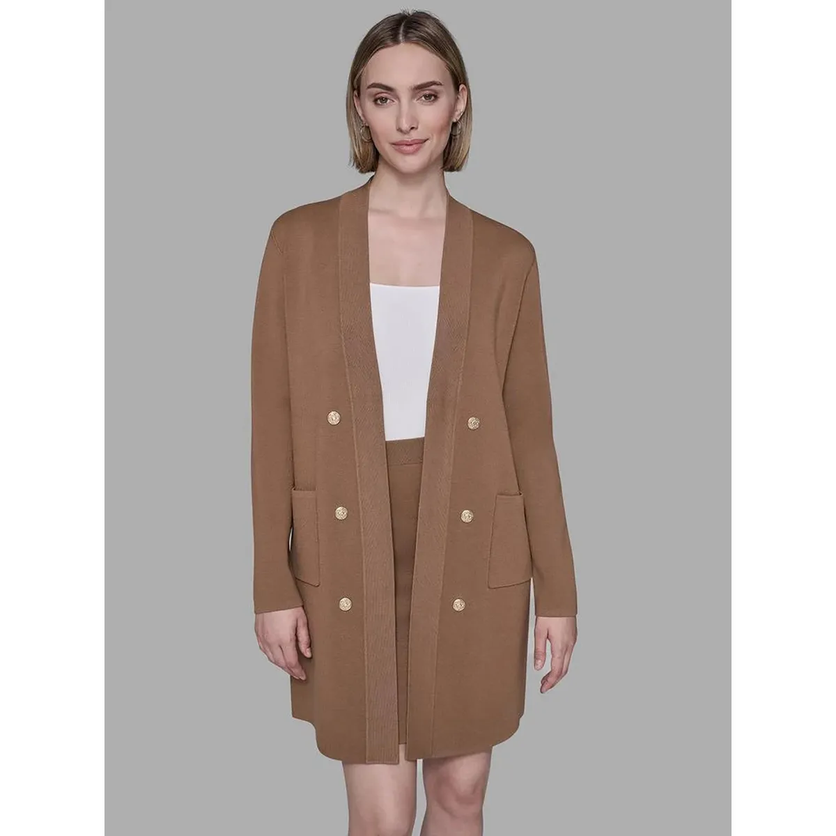 KARL LAGERFELD - Sweater tipo blazer grande