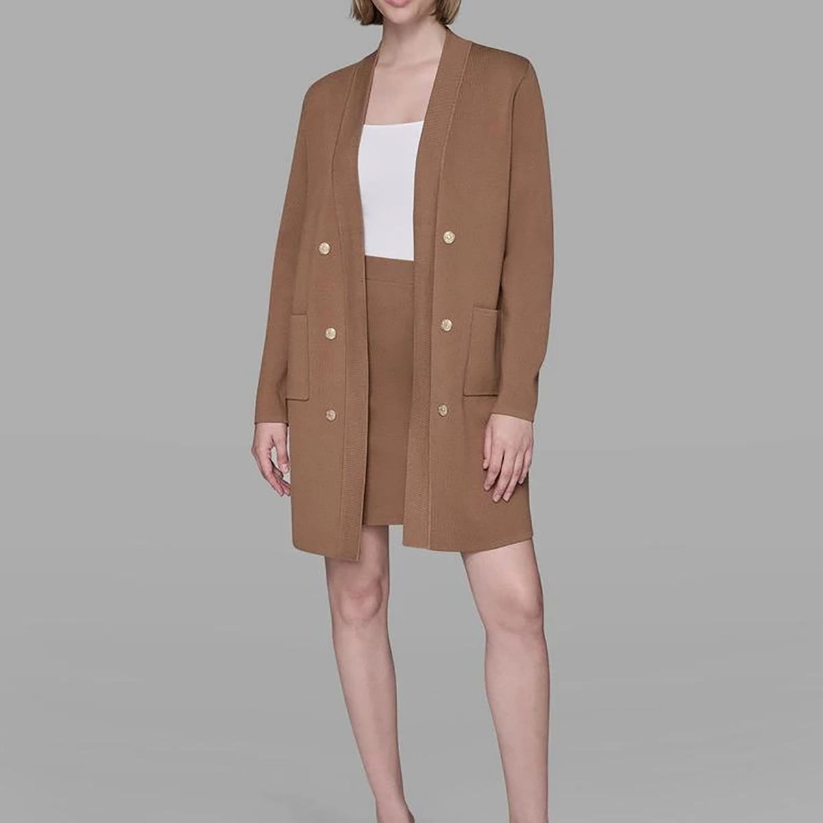 KARL LAGERFELD - Sweater tipo blazer grande