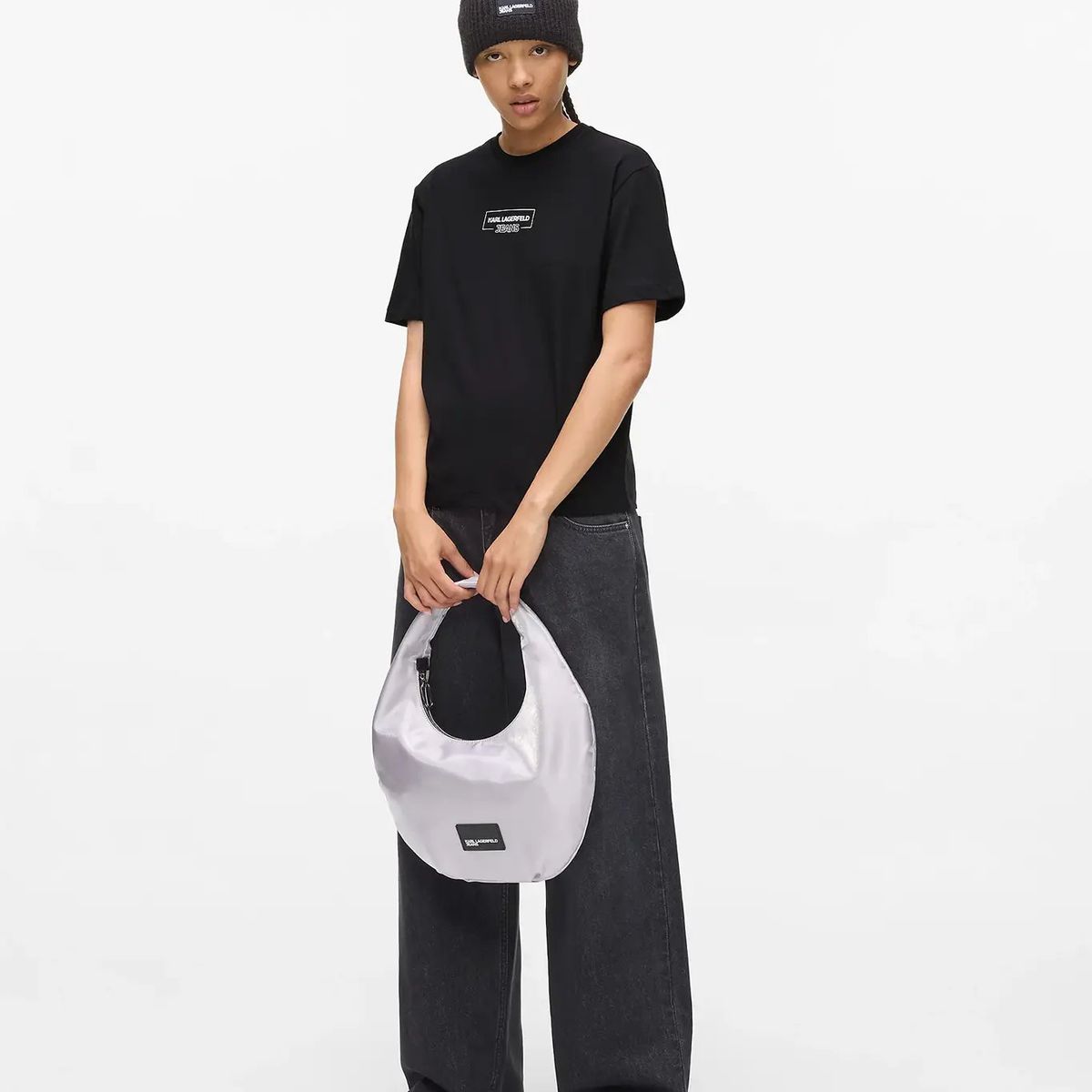 KARL LAGERFELD - Polera regular con logo outline
