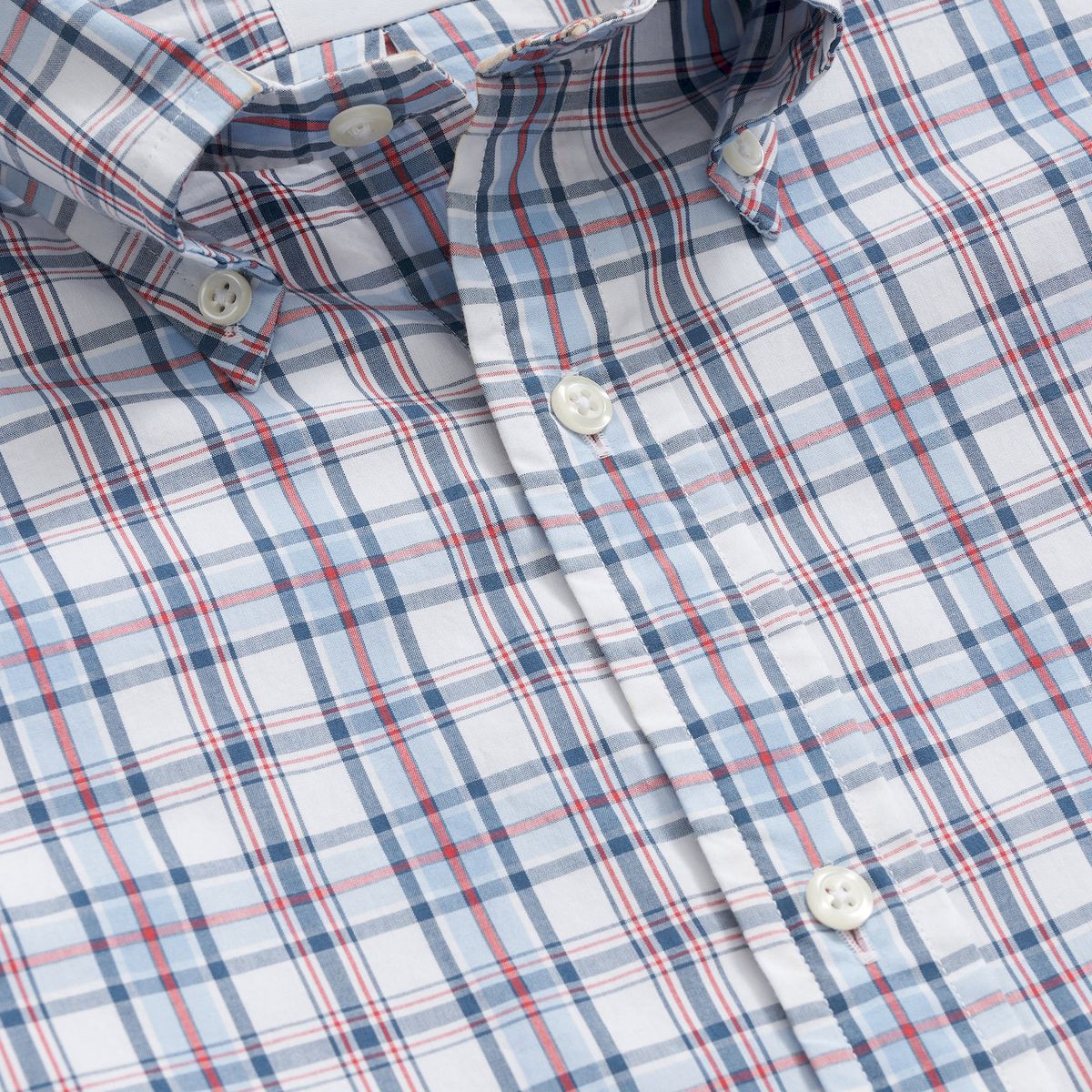 BROOKS BROTHERS - Camisa Hombre Ni Frdy Poplin Plaid Reg Blanco Brooks Brothers