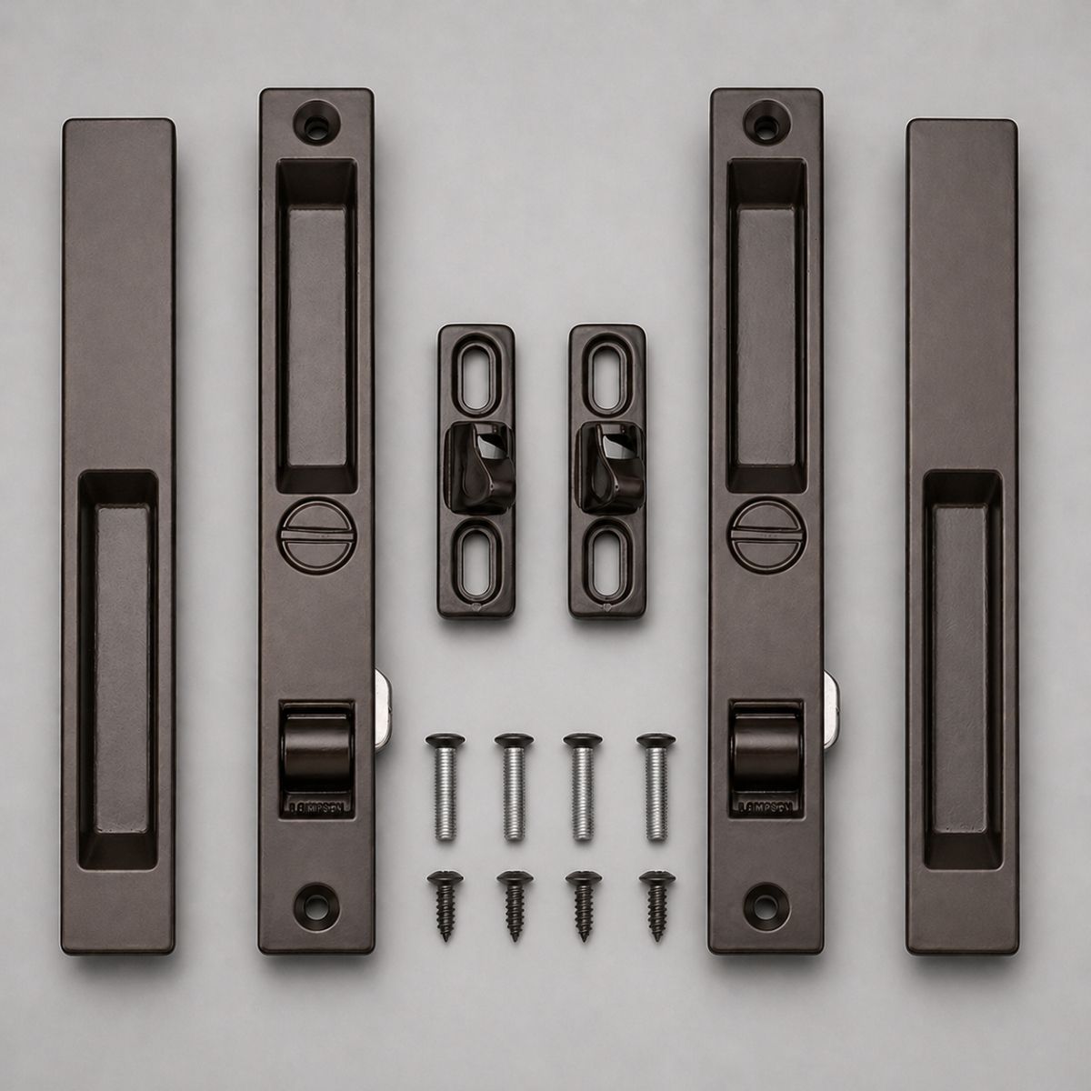 GENERICO - Set 2 Cierre Pestillo Lateral Open Lock Doble - Seguro para Ventana de Aluminio