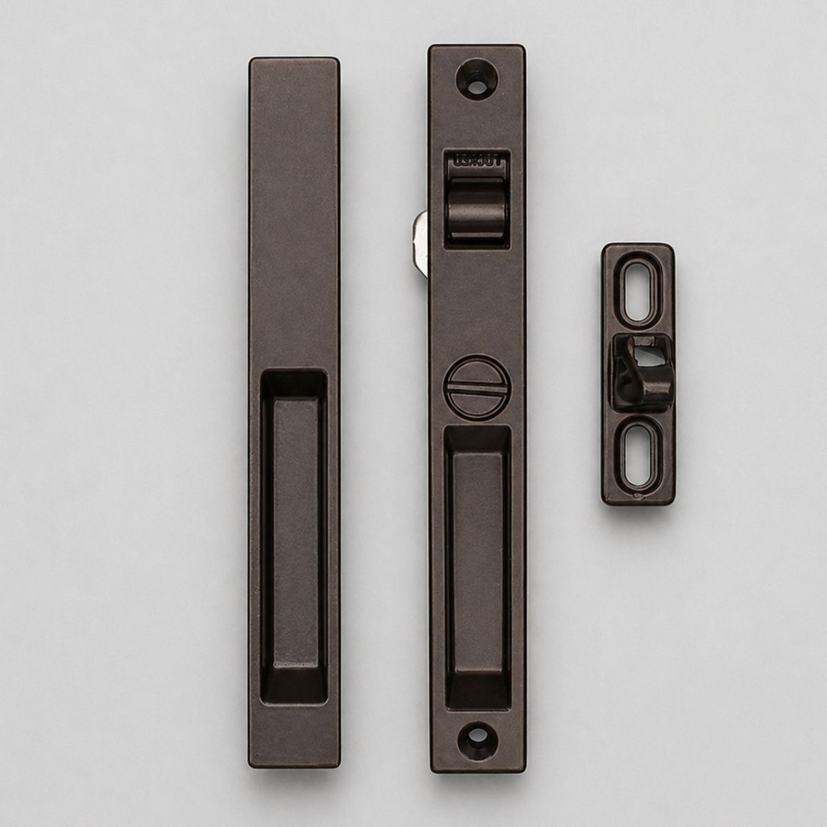 GENERICO - Set 2 Cierre Pestillo Lateral Open Lock Doble - Seguro para Ventana de Aluminio
