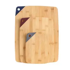 GENERICO - Set De 3 Tablas Bambu Para Cortar De Cocina