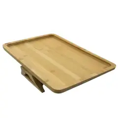 GENERICO - Bandeja Plegable De Bambú Para Brazo De Sofá