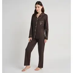 BARBIZON - PIJAMA MUJER MARGARET SPORT CHOCOLATE