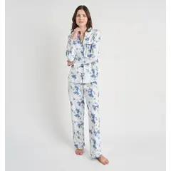 BARBIZON - PIJAMA MUJER SPA IVORY ESTAMPADO