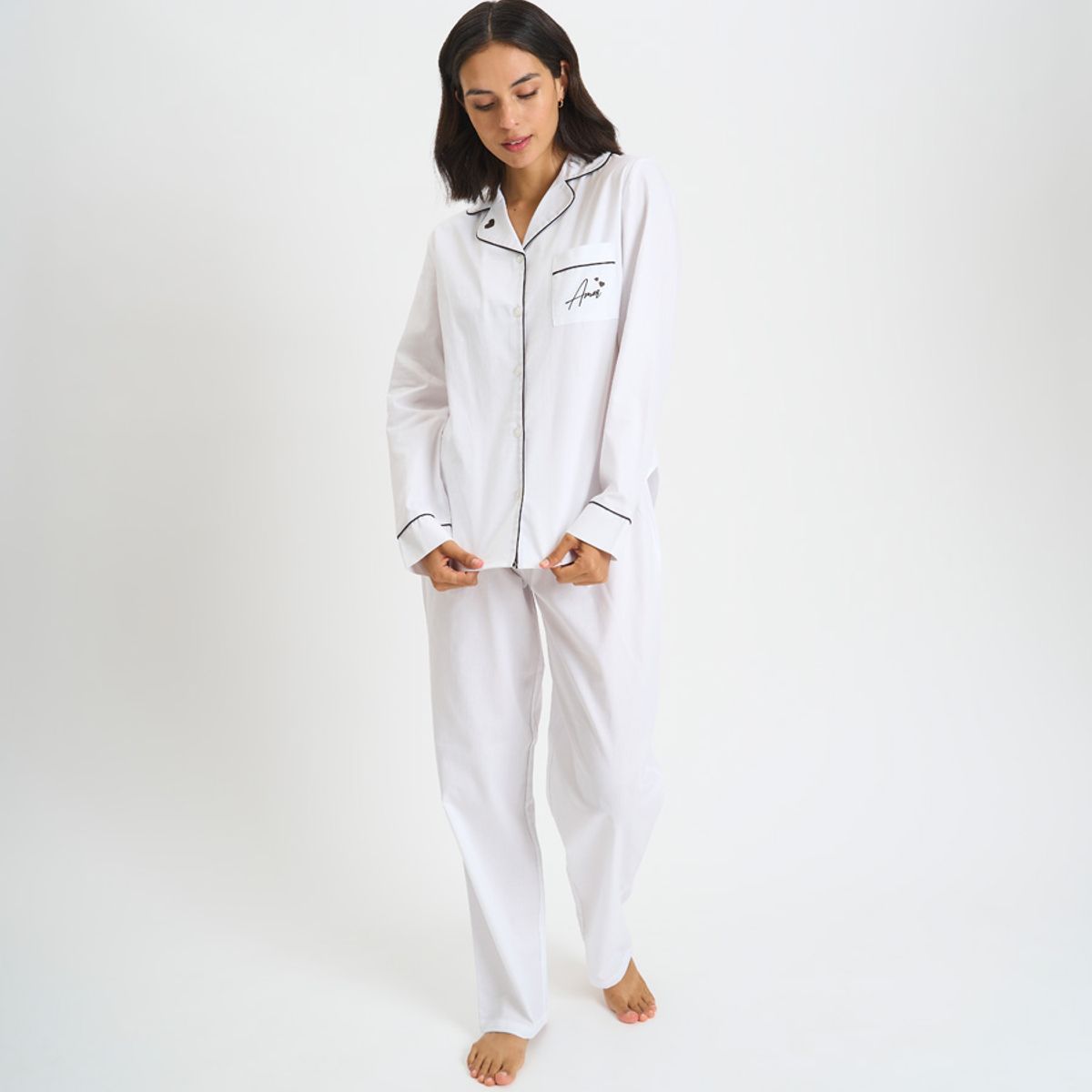 BARBIZON - PIJAMA MUJER BARBIZON MARGARET SPORT BLANCO